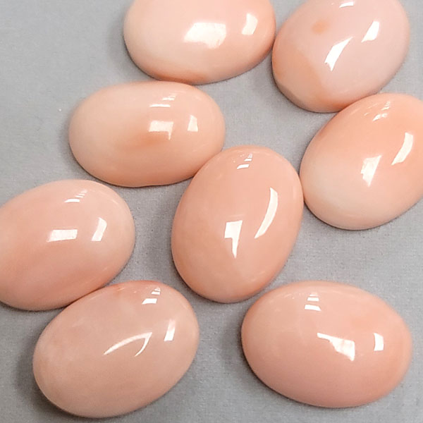 15x20MM OVAL CABOCHON  NATURAL PINK CORAL